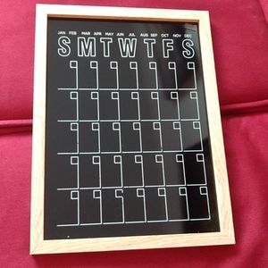 Black Calendar Board